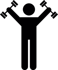 Dumbbells Exercise Outline Icon Svg Set, Free Vectors File